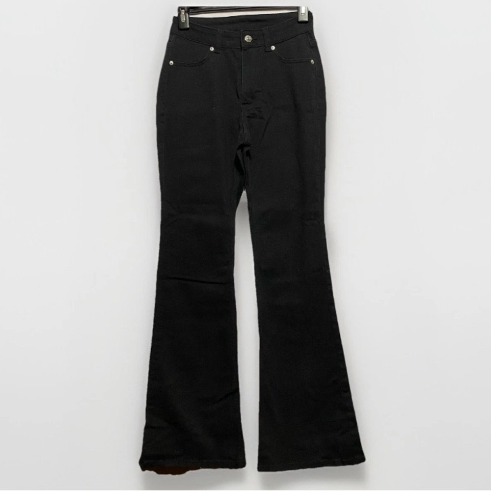 Divided H&M Curvy High Waist Flare Black Stretch Denim Jeans Womens 0 (24x31)